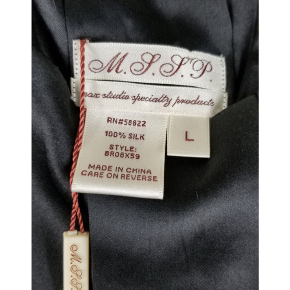 MSSP Closet Staple Black Strapless 100% Silk Dress Sz L NWT MSRP $138 - Picture 4 of 5